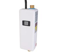 Luocute Scaldabagno Elettrico Senza Serbatoio, Scaldabagno Istantaneo da 3000 W Sotto il Lavello con Uscita di Ingresso in Ottone, G1/2 per Cucina Bagno Appartamento RV Bianco (Spina europea 220 V)