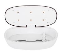 Luocute Scatola Sterilizzatore UV, Materiale ABS Disinfezione Ultravioletta a 360 Gradi con Indicatore LED per Strumenti per Unghie del Telefono Pennello per Trucco (9 perline lampada Spina UE)