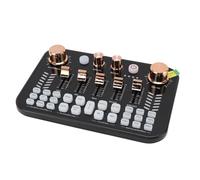 Luocute Scheda Dal, Mixer DJ con Voce e Denoise per Streaming Telefono PC, con 4 Manopole Volume 5 Manopole Slider Batteria Integrata da 1200 MAh per Streaming Telefono PC