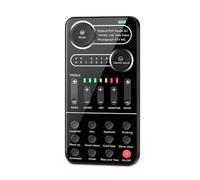 Luocute Scheda Live Portatile Professionale 11 modalità 9 Effetti Sonori 13 modalità Musica Elettronica con Riduzione Intelligente del Rumore per Telefono Portatile Computer Streaming