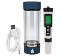 Luocute Set di bicchieri ricchi di idrogeno con penna di prova di qualità | Supporto antiossidante per il sonno, vetro ABS, ricaricabile tramite USB, 1000 mAh, design portatile per test dell'acqua da