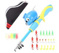 Luocute Set di Canne da Pesca per Bambini, Canna Telescopica (ORANGE)