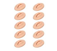 Luocute Set di Modelli in Silicone per Labbra, 10 Pezzi Labbra Finte a | Kit per esercitarsi con labbra a forma di denti, silicone morbido per insegnare il trucco, modello 3D per esercitarsi nel