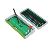 Luocute Set di Penne da Club Gioco da Tavolo per Mini Golf con Bandiera Putting Green 2 Palline 3 Penne da Club per Gli Appassionati di Golf Decorazioni per Ufficio Forniture per Feste (Green)