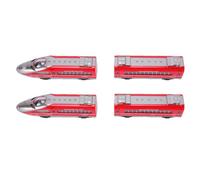 Luocute Set di Treni Ferroviari Ad Alta velocità in Lega da 4 Pezzi, Treno Proiettile Pressofuso con Connettori Magnetici Locomotiva della Metropolitana Giocattolo per Bambini Dai 3 Anni (rosso)