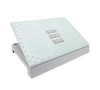Luocute Sotto la Scrivania Poggiapiedi, Altezza Regolabile Piede Ergonomico Riposare con 5 Posizioni Regolamenti Manuali Non Slip Massaggio Superficie per il Gioco di Viaggio in Casa (GREEN)