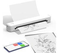 Luocute Stampante Termica Portatile Senza Inchiostro 203dpi con Batteria 2600 MAh, Macchina Stampa Compatta e Leggera, Supporta la Connessione USB C, Adatta per 8,5x11 Nella Lettera