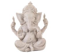 Luocute Statua Indiana del Signore Ganesha, Scultura in Resina di Elefante indù da 7,7 Pollici, Saggezza e Buona Fortuna, Arredamento per L'home Office, Ideale per la Meditazione,