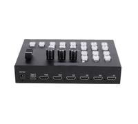 Luocute Switcher Video 4K, Commutatore 4 Ingressi 2 Uscite con Commutazione, for Streaming Video e Gestione Sorgenti Multimediali (Spina europea)