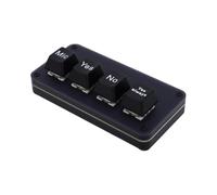 Luocute Tastiera Macro Meccanica Cablata con Microfono per Ingresso | Tastierino a 4 Tasti, Tasti Macro Autoprogrammati, Materiale ABS, Plug-and-play, per Ai Voice to Text e Giochi