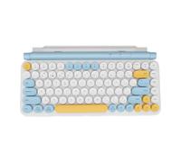 Luocute Tastiera Wireless Dual Mode con Supporto per Tablet (Blu | Si Collega Tramite Bluetooth 5.0 o USB 2.4G, Design retrò Macchina da Scrivere, Copritasti Stile Macchina da Scrivere, per
