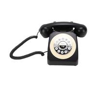 Luocute Telefono Bluetooth retrò, Telefono da Scrivania in Stile Vintage con Cornetta e Vivavoce, Fisso Bluetooth per Smartphone con Ricarica Rapida USB e Riproduzione musicale. (BLACK)