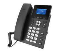 Luocute Telefono VoIP Aziendale con Display LCD a Colori da 2,4 Pollici 2 Linee SIP Supporto PoE Dual Gigabit Ethernet con Cancellazione del Rumore per Telefoni Multimediali Aziendali