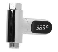 Luocute Termometro Doccia LED Digitale, Display Rotante a 360° | Corpo in alluminio, non richiede batterie, precisione ±0,5°C, per la cucina del bagno di casa
