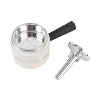 Luocute Termostato per Caffettiera in Alluminio, Accessori per Moka con Doppia Valvola Anti Estrazione Eccessiva per 2 Tazze, per caffè Moka Italiano e Vari Metodi di Preparazione (WHITE)