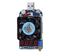 Luocute Tester di Carico USB Display di Tensione Resistenza Elettronica | Supporta il Protocollo di Ricarica Rapida AFC , Protezione Dallo Spegnimento Automatico, Display LED a 4 Cifre, Controllo