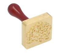 Luocute Timbro di Ghiaccio, Timbro di Ghiaccio Personalizzato con Manico in Legno, Crea un Design di Francobolli di Marchio Unico per Eventi Festeggianti Quotidiani, Branding Branding (Camelia)