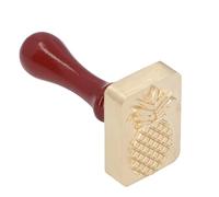 Luocute Timbro di Ghiaccio, Timbro di Ghiaccio Personalizzato con Manico in Legno, Crea un Design di Francobolli di Marchio Unico per Eventi Festeggianti Quotidiani, Branding Branding (frutta)