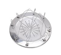 Luocute Tostapane da Campeggio in Acciaio Inossidabile, Griglia per Pane Pieghevole Portatile con Base Forata per un Riscaldamento Uniforme, Perfetta per Cucinare All'aperto, Picnic, (Portapane)