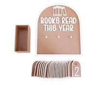 Luocute Tracker dei Libri Letti Quest'anno, Cartello da Lettura Personalizzato con Testo Minimalista per L'aula Studio Dell'ufficio, Decorazione per la Libreria, Regalo per gli Amanti