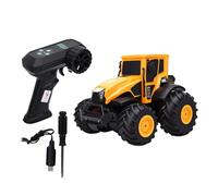 Luocute Trattore Telecomandato, Camion RC Impermeabile IPX7 da 2,4 GHz con Doppio Motore 4WD per Ragazzi 6-12, Veicolo Agricolo Fuoristrada con Luci a LED, Regali di Compleanno di Natale