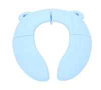 Luocute Vasino Pieghevole per Bambini Piccoli, Vasino da Viaggio Compatto con 6 Cuscinetti Antiscivolo e Linguette Stabilizzanti per la Maggior Parte dei WC, Custodia per il Trasporto (BLUE)