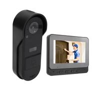 Luocute Videbell Video con Discorsi a Due Vie, Visione Notturna Angolare di 170 ° 1080p 8MP IP66 IPTROUTTRE, di Interfono da 4,3 Pollici per la Sicurezza Domestica