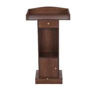 Luocute Wood Podium Stand per la Lezione di Presentazione in Classe Chiesa, Moderno Minimalismo Grande Tavolo Che Parla con lo Stoccaggio per i Ristoranti Discorsi di Nozze