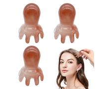 LUODAKA 3 strumenti per massaggio del cuoio capelluto (stile polipo, 8 nodi flessibili per alleviare lo stress e rilassamento profondo), in resina, facile da pulire, comodo per casa/viaggio/ufficio