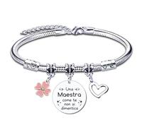 LUODAN Bracciale Regalo per Maestra e Insegnante - Originale per Asilo Elementare Medie