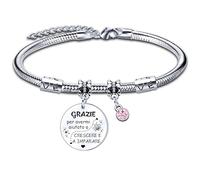 LUODAN Bracciale Regalo per Maestra e Insegnante - Originale per Asilo, Elementare, Medie - Un Bimbo Impara Quando l'Amore Insegna (5)