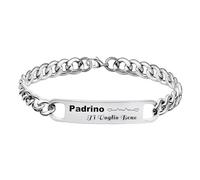 LUODAN Bracciale Regalo per Papà Ti Voglio Bene - Regalo per Zio, Nonno, Fratello, Padrino il Mio Miglior Papa