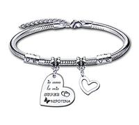LUODAN Regali di Nipotina Bracciale Il Braccialetto Serpente Inciso con Parole Significativeio amo la mia super Nipotina Donna Bracciali Regali di Donna Bracciale Regali di Nipotina Braccialetto