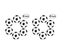 Luoem 6pcs 32 mm da calcio da calcio Black/ Ball Small Football