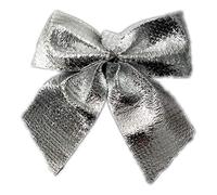 LUOEM Nastri Decorativi Natalizi Fiocchi Argento Per Albero Di Natale 5.5X3X1Cm 24 Pezzi Fiocchi Mini Per Feste Artigianato E Decorazioni Interne Accessori Pin Spilla Natale