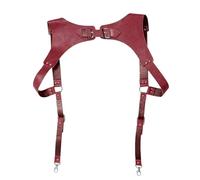 LUOFANG Bretelle da Uomo in Pelle PU, Imbracatura da Uomo Vintage Punk Abbigliamento Tracolla Tracolla Accessori