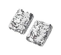 LUOFANG Eleganti maniche elastiche elastiche per le braccia Paillettes scintillanti per polsini da donna in costume Manicotto per braccia con splendide paillettes