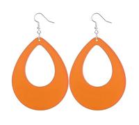 LUOFANG Orecchini da Donna Vintage in Plastica Rosso Verde, Design a Pendente, Gioielli per Gli Anni '80 e '70