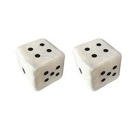 LUOFENG 2 dadi in peluche multicolore da appendere all'auto, per Capodanno, dadi in peluche, modellini decorativi per specchietto retrovisore