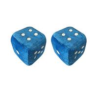 LUOFENG 2 dadi in peluche multicolore da appendere all'auto, per Capodanno, dadi in peluche, modellini decorativi per specchietto retrovisore