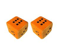 LUOFENG 2 dadi in peluche multicolore da appendere all'auto, per Capodanno, dadi in peluche, modellini decorativi per specchietto retrovisore