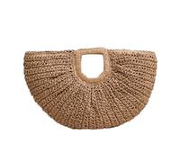 LUOFENG Borsa a Tracolla, Elegante Borsa da Spiaggia in Tessuto per Donna Borsa da Sera con Pochette Borsa di Grande capacità con Motivo a Luna