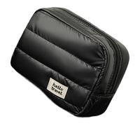 LUOFENG Borsa portatile di immagazzinaggio di trucco di grande capacità per le donne del supporto di toilette di viaggio robusta impermeabile del poliestere cosmetico caso