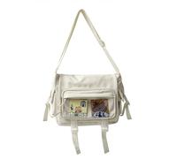 LUOFENG Borse a Tracolla per Ragazze delle scuole Superiori Giapponesi Borsa per Libri in Nylon Borse Trasparenti Itabag Borse da Donna Borse a Tracolla JK Bag