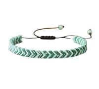 LUOFENG Braccialetto regolabile con perline, design geometrico, gioiello fatto a mano, regalo per donne e signore