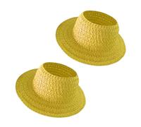 LUOFENG Cappello da sole per bambola, con aperture per orecchie, cappello di paglia vuoto per costume cosplay accessorio decorativo per feste in colori assortiti