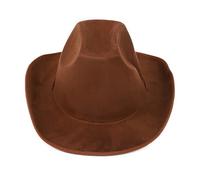 LUOFENG Cappello occidentale del partito con il tessuto misura regolabile di colore marrone della banda regolabile per i partiti a tema all'aperto