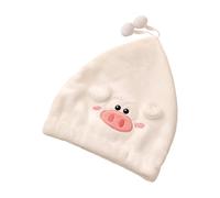 LUOFENG Cappucci per capelli a forma di maialino, super assorbenti, ad asciugatura rapida, coralli, velluti, tappi da bagno, turbante per capelli