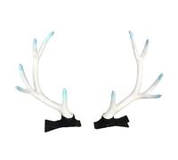 LUOFENG Elegante accessorio per capelli con corna bianche da donna, stile tradizionale, decorazione per matrimoni e festival