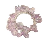 LUOFENG Elegante cravatta per capelli con perle di conchiglia, da donna, morbida fascia elastica per coda di cavallo, per uso quotidiano e occasioni speciali